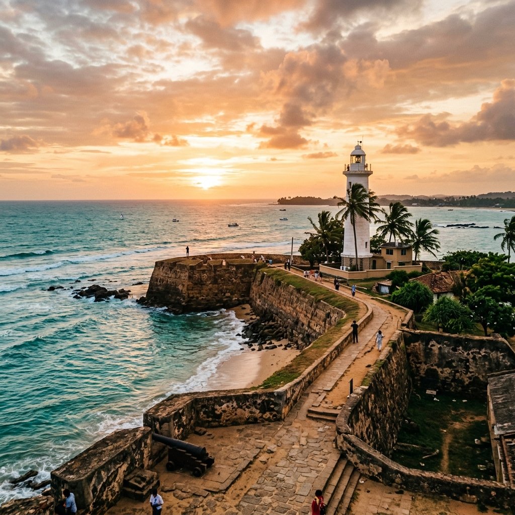 Galle Fort Ramparts Sunset