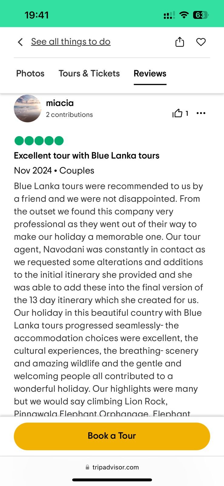 TripAdvisor Review